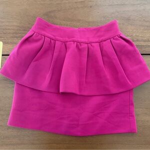 Milly of New York Hot Pink Peplum Mini Skirt